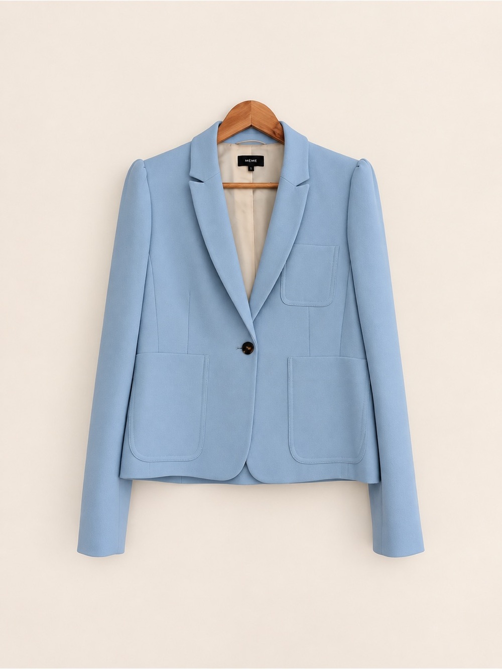 ME+EM Light Blue Tailored Blazer & Trouser Set Women’s Suit US 12